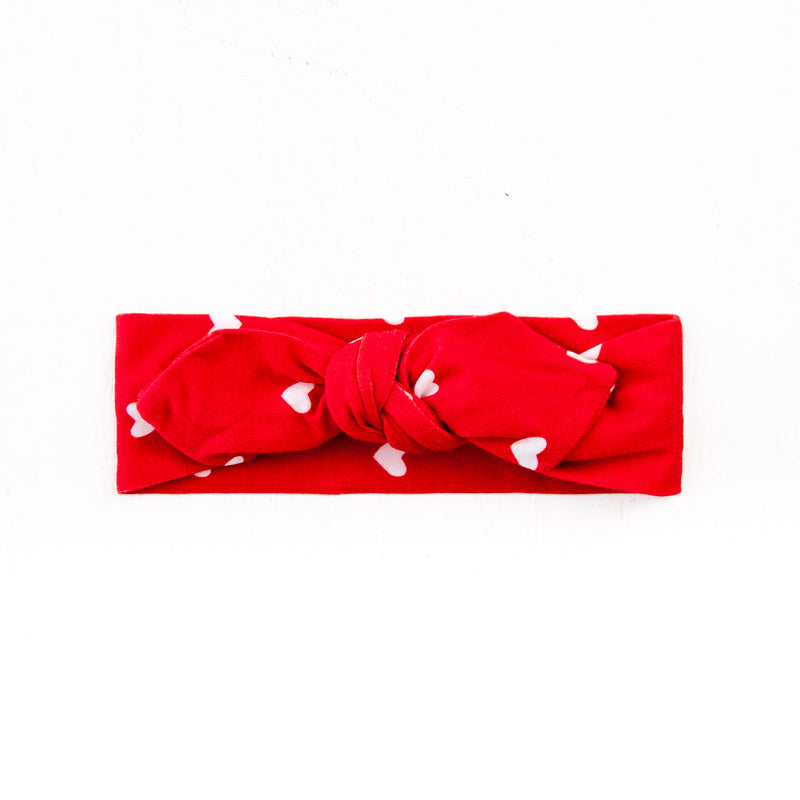 Capturing Hearts Red Heart Topknot Headband