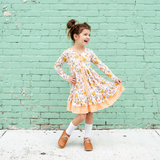 Garden Gingham Long Sleeve Whimsy Dress and Shorts
