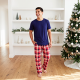Rudolph’s Plaid Men's Short Sleeve Loungewear