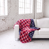 Rudolph’s Plaid Quilted Adult Bamboo Blanket - Three Layer