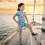 Seas The Day Short Sleeve And Shorts Two Piece Pajamas Set