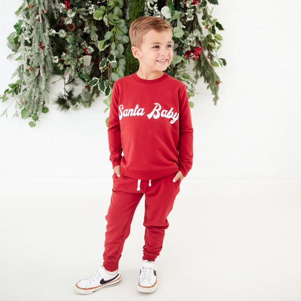 Santa Baby Holiday Jogger Sets – Dreamiere