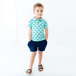 Fish and Ships Polo Shirt And Short Set