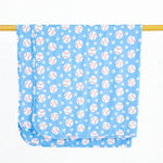 Stars And Strikes Reversible Blanket - Sky Blue