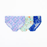3 Pack Girl's Brief Underwear - Starflower Trio