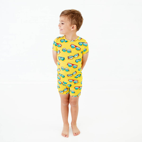 Shades Of Summer Short Sleeve And Shorts Two Piece Pajamas Set