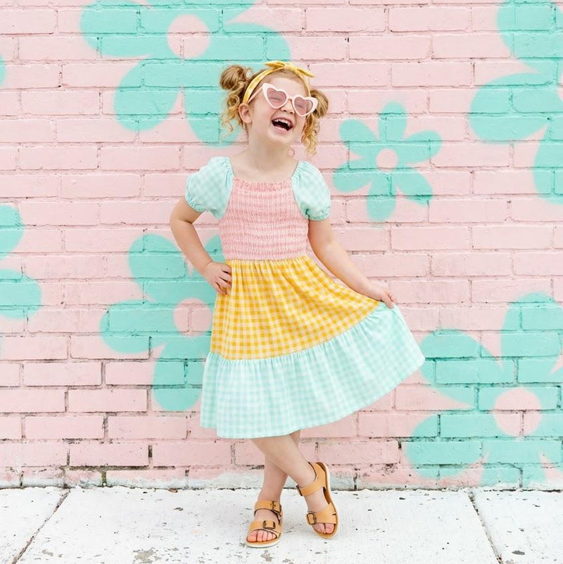 Tri-Color Smocked Dress | Dreamiere