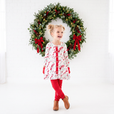 Very Merry Berry Ruffle Tunic and Rouched Pants Set