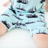 Seas The Day Short Sleeve Button Romper