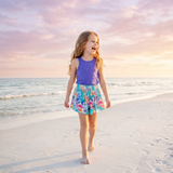 High Tie-Dye Tank Top And Butterfly Short Set