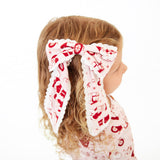We Believe Lace Lined Bow Clip - Frosty Pink - DROPPING AUGUST 12TH