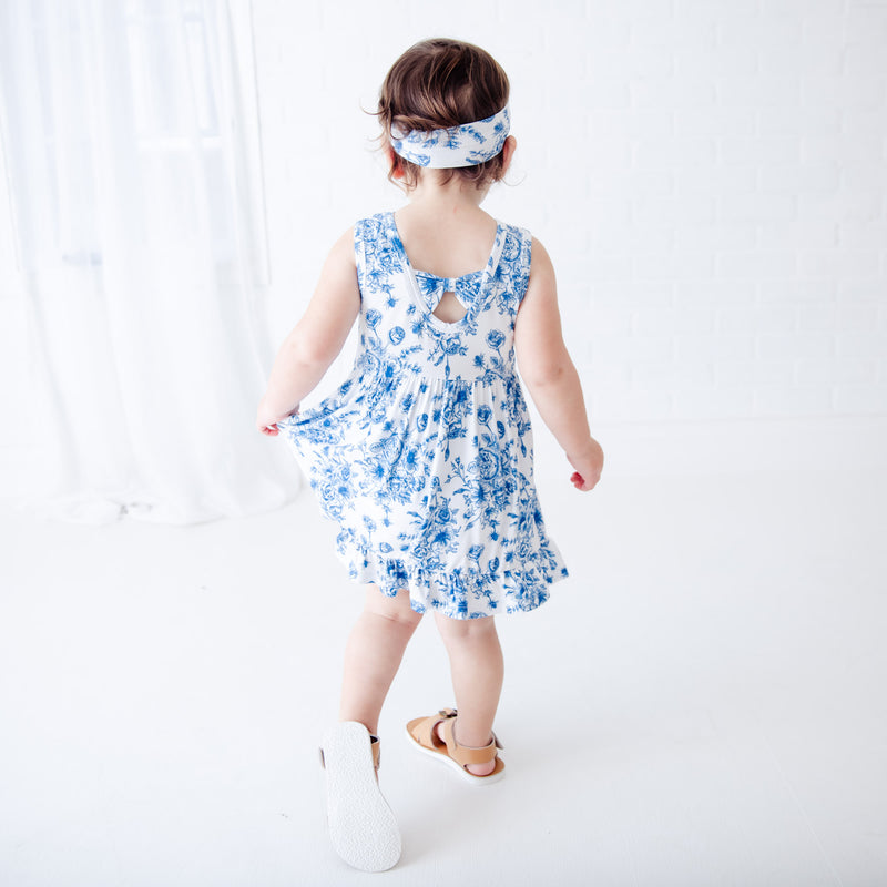 Something Blue Little Bow Bodysuit Twirler