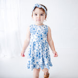 Something Blue Little Bow Bodysuit Twirler