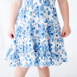 Something Blue Smocked Ruffle Tank Dress