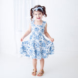 Something Blue Smocked Ruffle Tank Dress