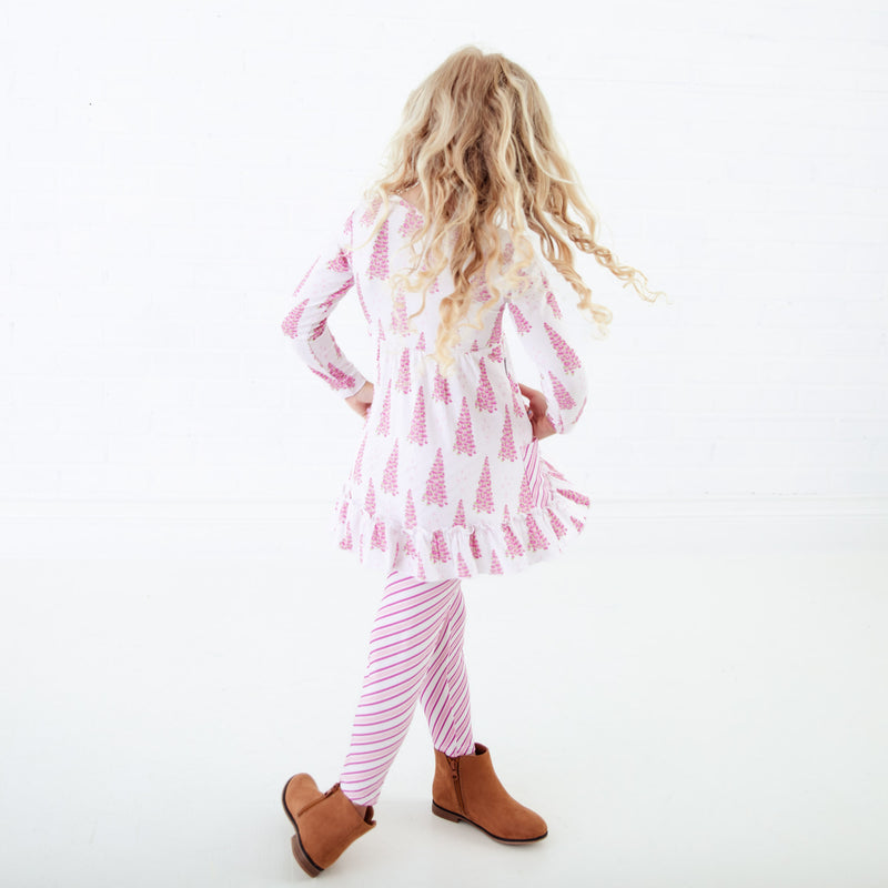 All Spruced Up Ruffle Tunic and Pants Set - Pink