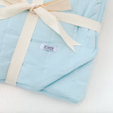 Baby Blue Quilted Children's Bamboo Blanket