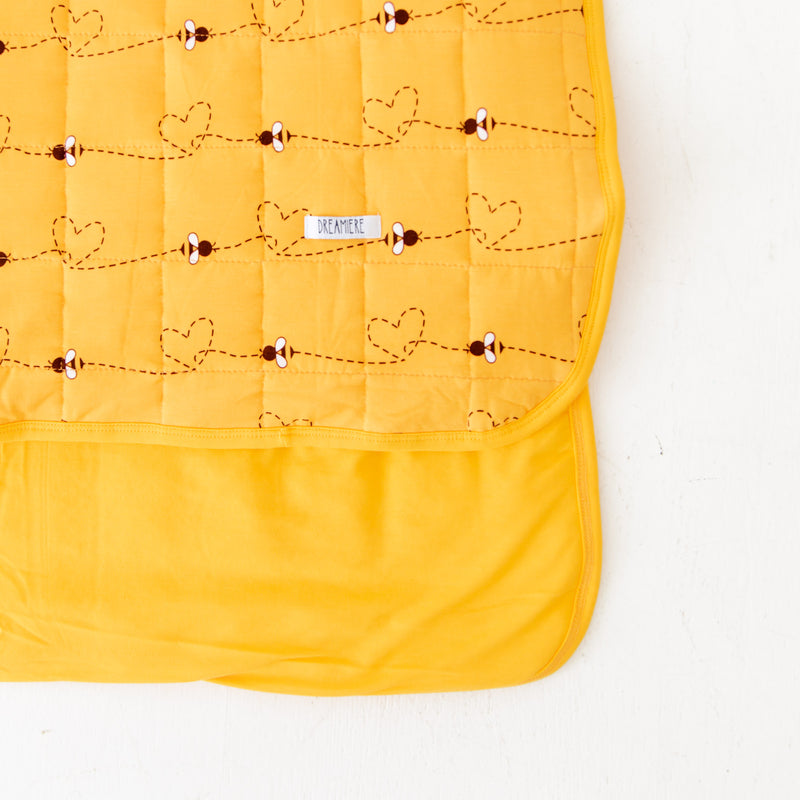 Bumble and Kind Quilted Children's Bamboo Blanket