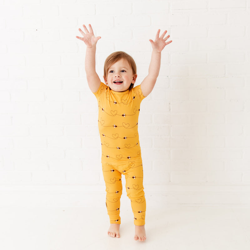 Bumble and Kind Short Sleeve Two Piece Pajamas Set