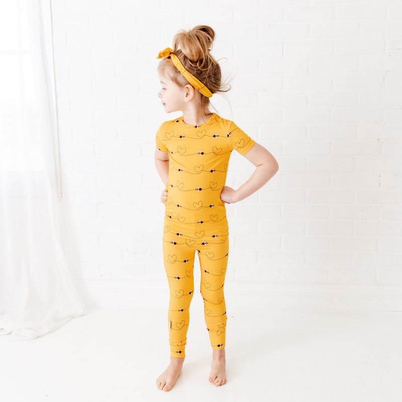 Bumble and Kind Short Sleeve Two Piece Pajamas Set