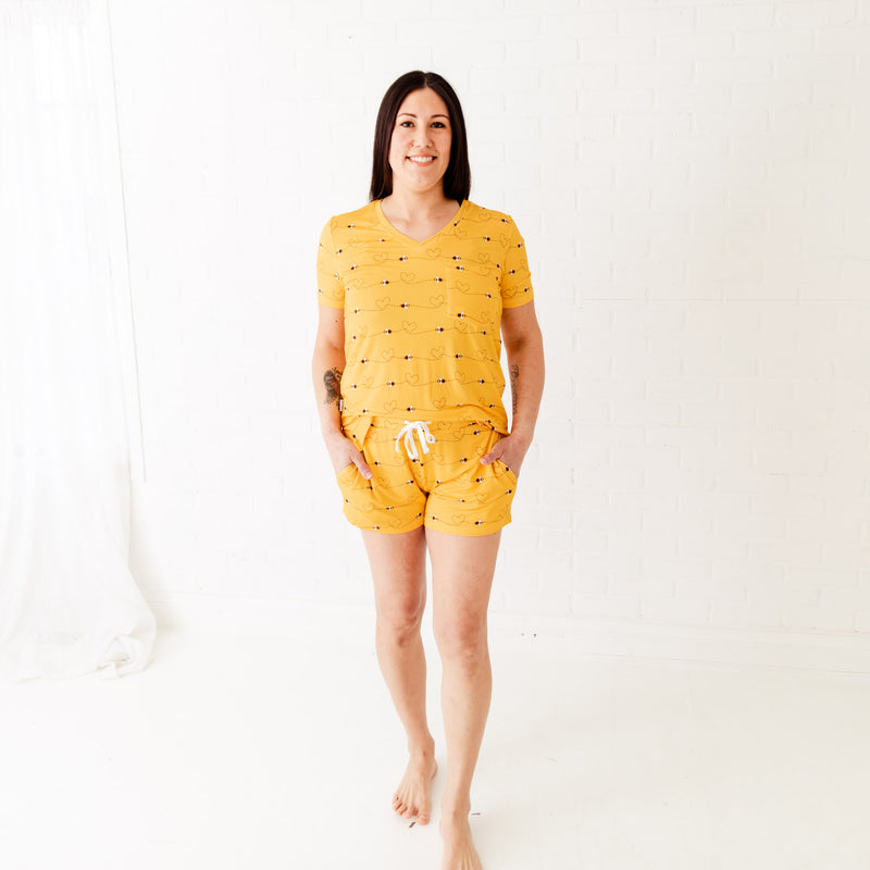 Bumble and Kind Women's V-Neck and Shorts Set