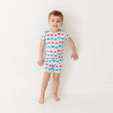 Land Of The Freeze Short Sleeve and Shorts Two Piece Pajamas Set