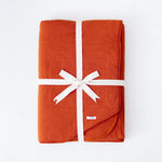 Burnt Pumpkin Quilted Adult Bamboo Blanket - Three Layer