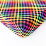 Prismatic Plaid Crib Sheet