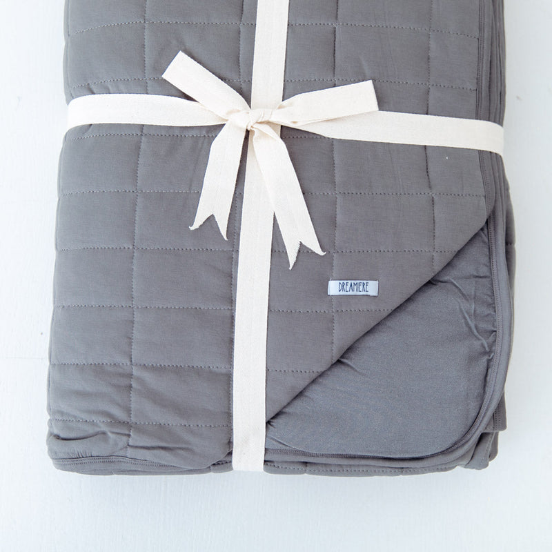 Stone Quilted Adult Bamboo Blanket - Two Layer