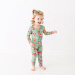 Flower Child Ruffle Convertible Footie