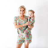 Flower Child Women's V-Neck and Shorts Set