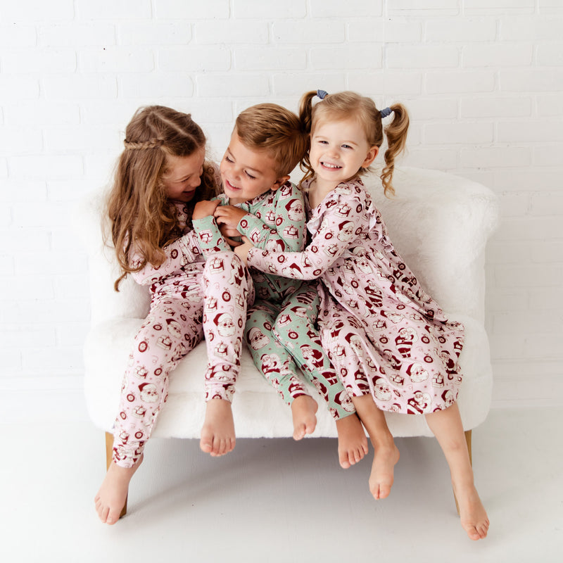 We Believe Two Piece Pajamas Set - Frosty Pink