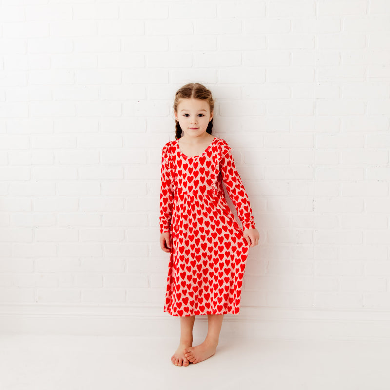 Love To The Rescue Long Sleeve Twirler Dress