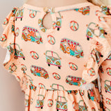 Hippie Camper Long Sleeve Twirler Dress