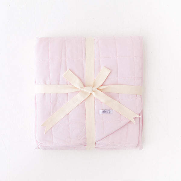Rose Quartz Quilted Children's Bamboo Blanket