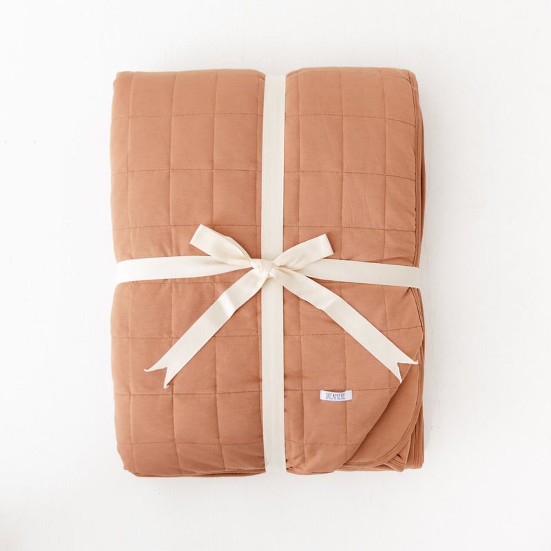 Macchiato Quilted Adult Bamboo Blanket - Three Layer