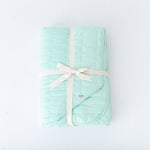 Frosted Mint Quilted Adult Bamboo Blanket - Two Layer