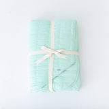 Frosted Mint Quilted Adult Bamboo Blanket - Two Layer