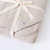 Oat Quilted Adult Bamboo Blanket - Three Layer