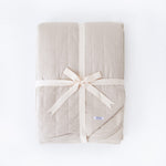 Oat Quilted Adult Bamboo Blanket - Three Layer