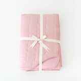 Shell Pink Quilted Adult Bamboo Blanket - Three Layer