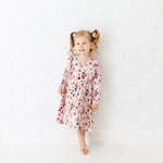 We Believe Long Sleeve Twirler Dress - Frosty Pink