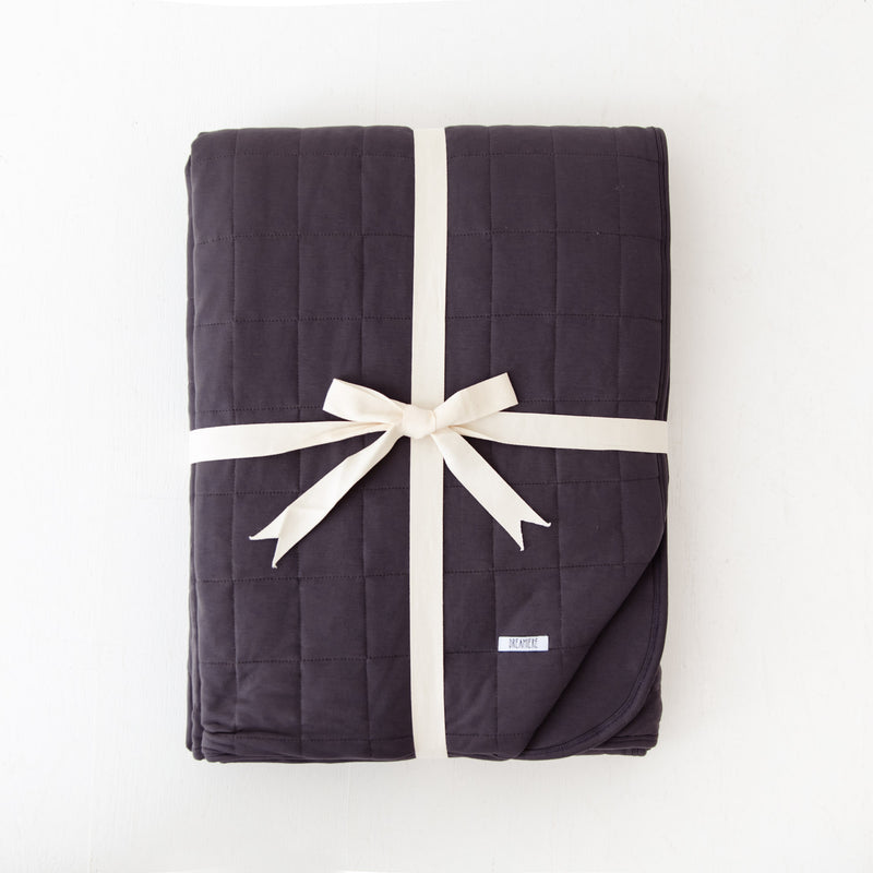Pinstripe Quilted Adult Bamboo Blanket - Three Layer