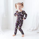 What Dreams May Plum Ruffle Convertible Footie