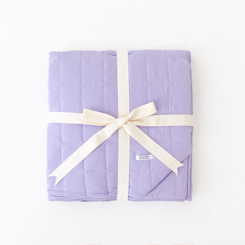 Lavender Quilted Children's Bamboo Blanket