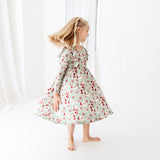 We Believe Long Sleeve Twirler Dress - Wintergreen
