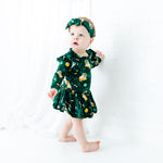 Pup Pup And Away Long Sleeve Ruffle Romper