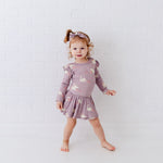 Swan Of A Kind Long Sleeve Ruffle Romper