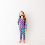Electric Blooms Two Piece Pajamas Set