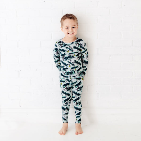 Full Steam To Bed Two Piece Pajamas Set